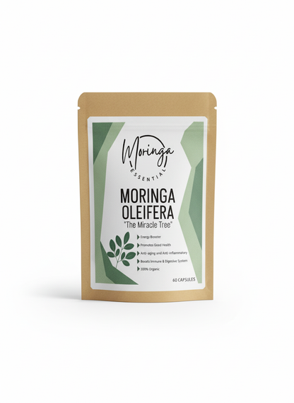 Organic Moringa Oleifera 60-Capsule Bag