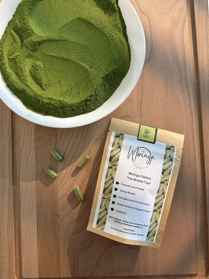 Organic Moringa Oleifera 60-Capsule Bag